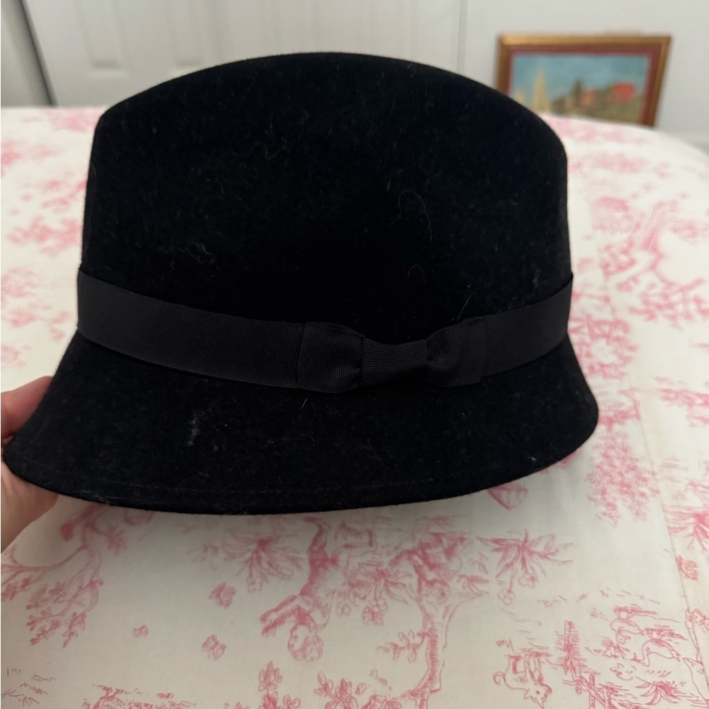 Talbots Elegant Black Wool Hat